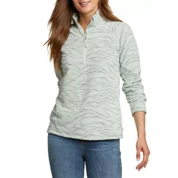 Eddie Bauer‎ Quest Quarter-Zip Fleece Pullover Women's Sz L Athleisure - Picture 1 of 10